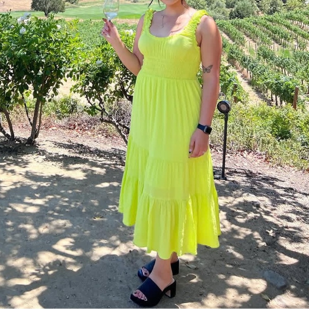 Lime Green Sleeveless Maxi Dress